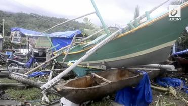Sejumlah Desa Porak Poranda Diterjang Tsunami di Lampung