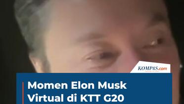 Momen Elon Musk Virtual di B20 Summit, Pakai Batik dan Gelap-gelapan Mati Lampu