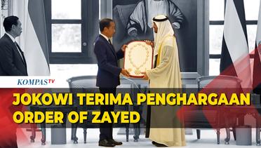Jokowi Terima Penghargaan Sipil Tertinggi Order of Zayed dari Presiden MBZ
