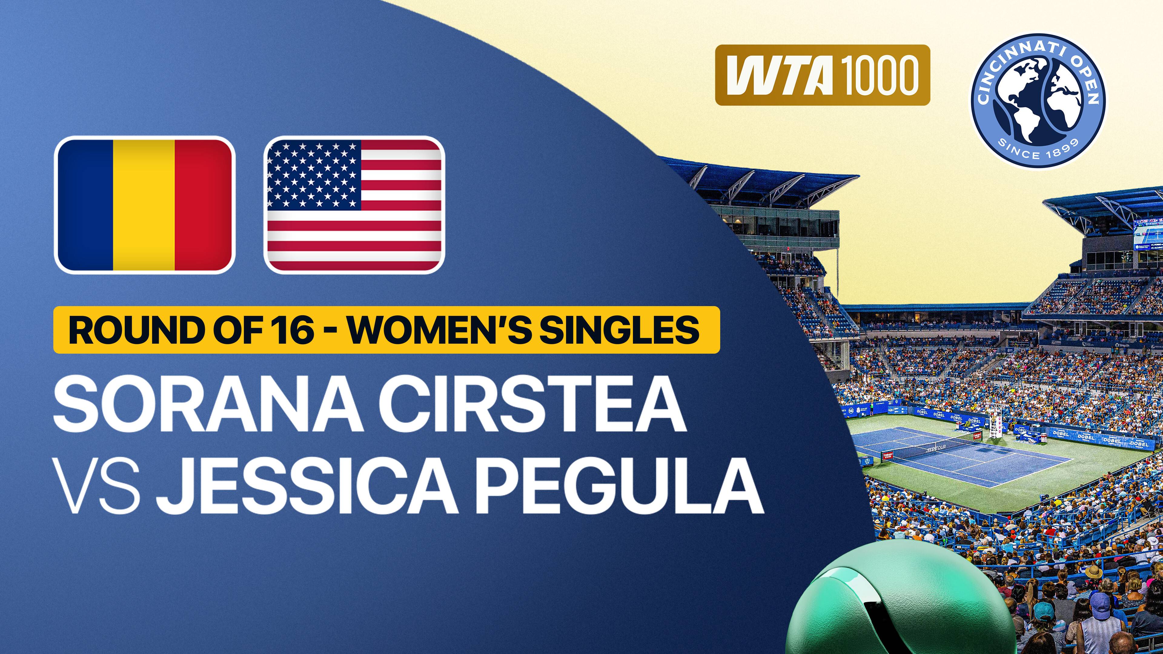 Sorana Cirstea vs Jessica Pegula - Women's Singles Round of 16 | WTA 1000: Cincinnati Open 2026