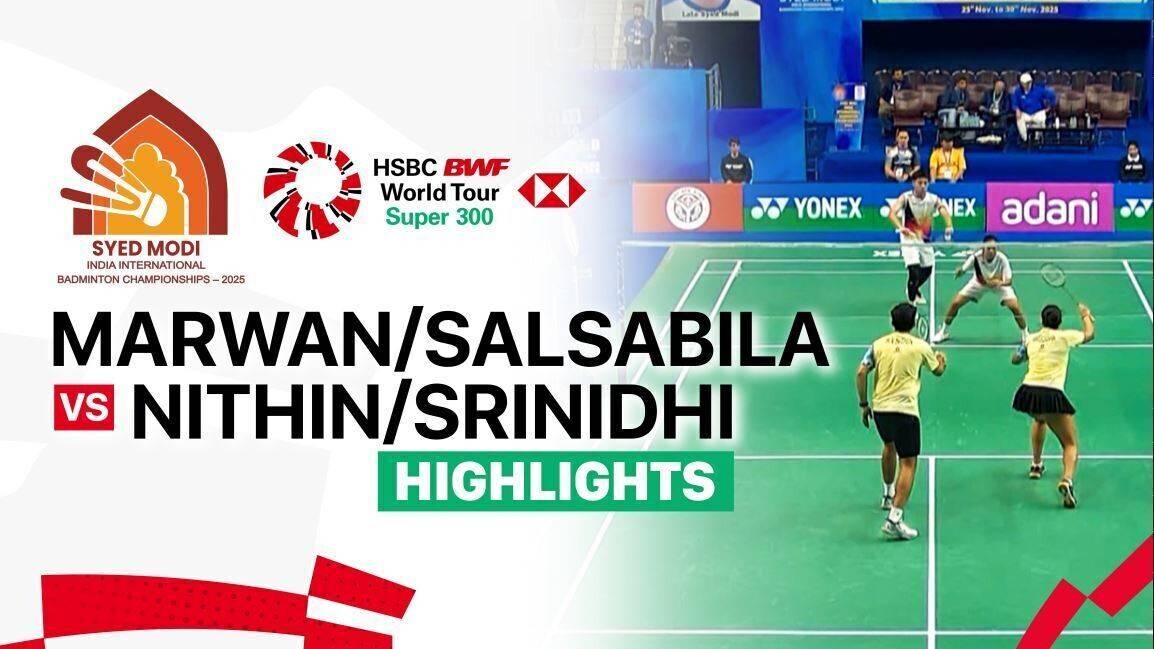 Marwan Faza /Aisyah Salsabila Putri Pranata (INA) vs Nithin H.V./Srinidhi Narayanan (IND) - Mixed Doubles Quarterfinal | SYED MODI India International 2025