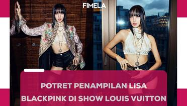 6 Potret Penampilan Lisa BLACKPINK di Show Louis Vuitton, Bergaya Cool Girl Duduk di Front Row