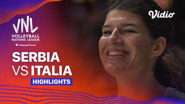 Serbia vs Italia - Highlights | Women's Volleyball Nations League 2024