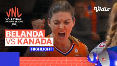 Match Highlights | Belanda vs Kanada | Women's Volleyball Nations League 2022