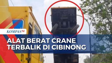 Kronologi Alat Berat Crane Terbalik di Jalan Mayor Oking Bogor