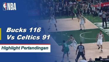 NBA | Cuplikan Hasil Pertandingan : Bucks 116 vs Celtics 91