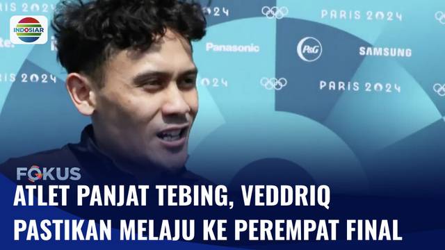 Atlet Panjat Tebing Indonesia, Veddriq Leonardo Pastikan Satu Tiket ke Perempat Final | Fokus