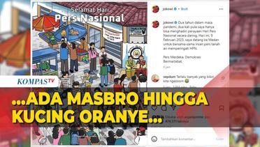 Jokowi Ucapkan Selamat Hari Pers Nasional Lewat Poster, Ada Masbro hingga Kucing Oranye