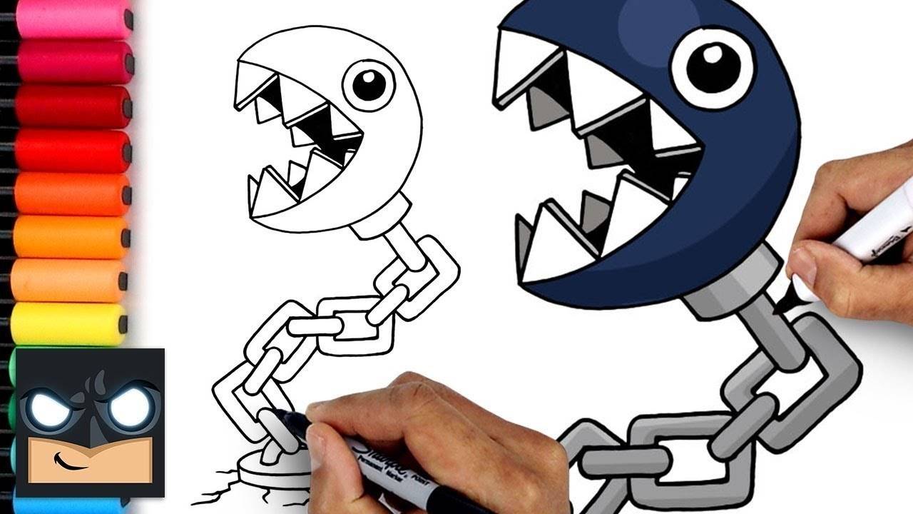 Cara Menggambar Chain Chomp | Super Mario | Vidio
