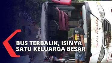 Kecelakaan Bus Terjadi di Bandung, Satu Keluarga Besar dari Jakarta Terjungkal ke Belakang