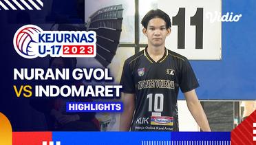 Semifinal Putra: Nurani GVOL vs Indomaret - Highlights | Kejurnas Bola Voli Antarklub U-17 2023