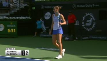 Match Highlight | Kristina Mladenovic 0 vs 2 Karolina Pliskova | WTA Dubai Tennis Championships 2020