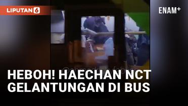 Lee Haechan Gelantungan di Bus saat NCT 127 Tiba di Jakarta