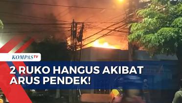 Akibat Korsleting Listrik, 2 Ruko di Semarang Hangus Terbakar!