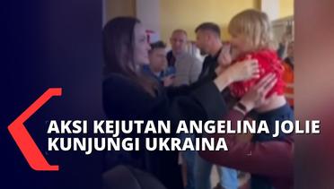 Momen Angelina Jolie Bermain dengan Anak-anak Pengungsi Saat Kunjungi Ukraina