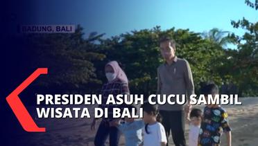 Keseruan Jokowi Bersama Ibu Negara Nikmati Keindahan Pantai Nusa Dua Bali Sambil Asuh Para Cucu!