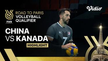 China vs Kanada - Match Highlights | Men's FIVB Road to Paris Volleyball Qualifier