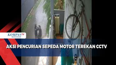 Aksi Pencuruan Sepeda Motor Terekan CCTV