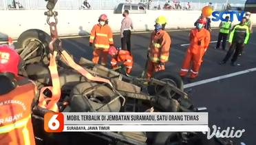 Mobil Terbalik di Jembatan Suramadu, Satu Orang Tewas