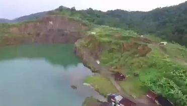 Danau Jayamix Quarry, backpacker kece journey aerial video