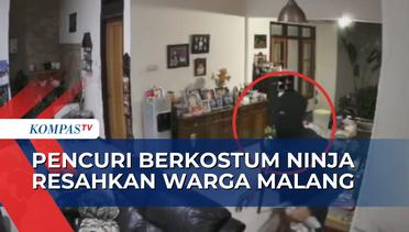 Kenakan Topeng dan Pakaian Serba Hitam, Aksi Pencurian Rumah di Malang Terekam CCTV!