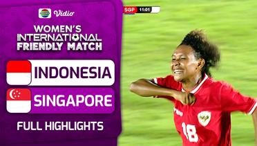Indonesia VS Singapore - Full Highlights | Women's International Friendly Match