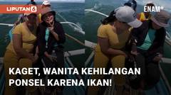 Kaget, Wanita Ini Kehilangan Ponsel Dari Genggamannya Karena Ikan Lewat!