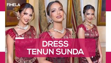 Potret Nia Ramadhani Elegan dengan Dress Tenun Sunda