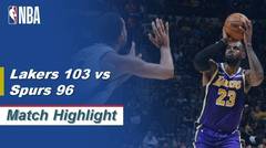 NBA I Cuplikan Pertandingan : Los Angeles Lakers 103 vs San Antonio Spurs 96