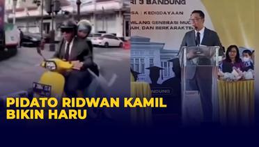 Pidato Ridwan Kamil Bikin Haru, Berbagi Tips Membahagiakan Buah Hati