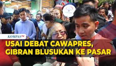 Pasca Debat Cawapres, Gibran Blusukan ke Dua Pasar di Jakarta