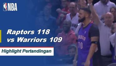 NBA I Cuplikan Pertandingan: Golden State Warriors 109 vs Toronto Raptors 118