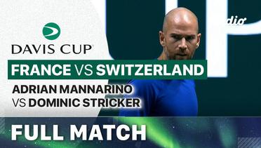 Full Match | France (Adrian Mannarino) vs Switzerland (Dominic Stricker) | Davis Cup 2023