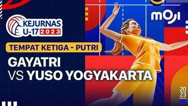 Perebutan Tempat Ketiga Putri: Gayatri vs Yuso Yogyakarta - Kejurnas Bola Voli Antarklub U-17 - 26 November 2023