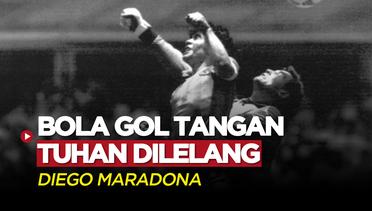 Bola dari Gol Tangan Tuhan Diego Maradona di Piala Dunia 1986 Bakal di Lelang