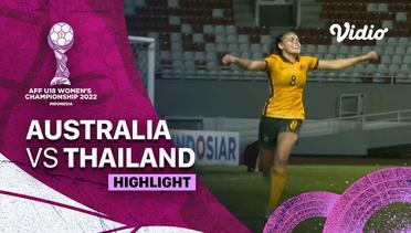 Highlights - Australia vs Thailand | AFF U-18 Women's Championship 2022