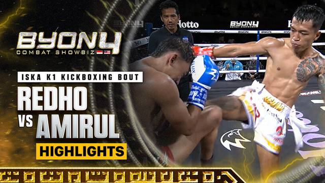 Redho vs Muhammad Amirul Azim Bin Samsool - Highlights | ISKA K1 Kickboxing Bout| Byon Combat Showbiz Vol.4