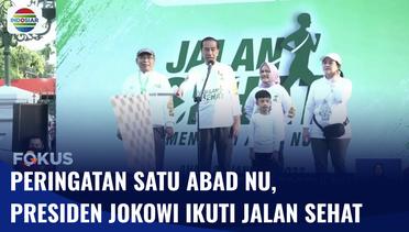 Presiden Jokowi Beserta Ibu Negara Iriana Ikut Jalan Sehat Peringatan Satu Abad NU | Fokus