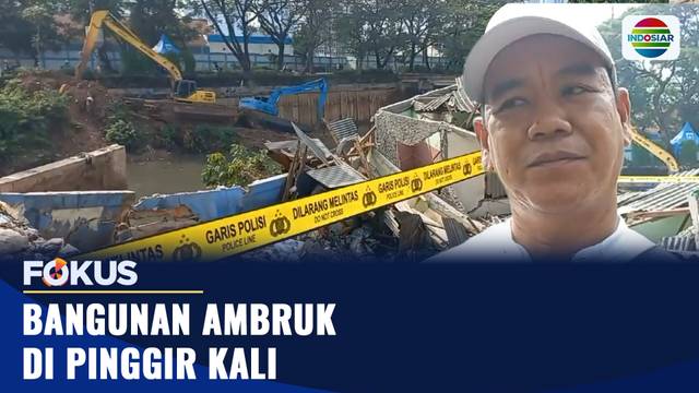 Bangunan Ambruk Diterjang Longsor I Fokus