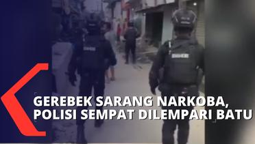 Gerebek Sarang Narkoba di Kampung Bahari, Polisi Sempat Dilempari Batu