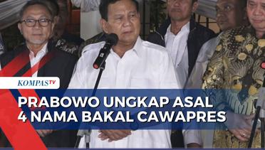 Prabowo Subianto Sebut Bakal Cawapres Mengerucut 4 Nama dari Berbagai Latar Belakang Daerah