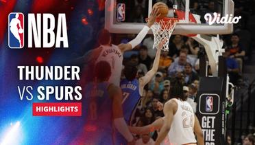 Oklahoma City Thunder vs San Antonio Spurs - Highlights | NBA Regular Season 2023/24