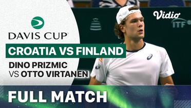 Full Match | Croatia (Dino Prizmic) vs Finland (Otto Virtanen) | Davis Cup 2023
