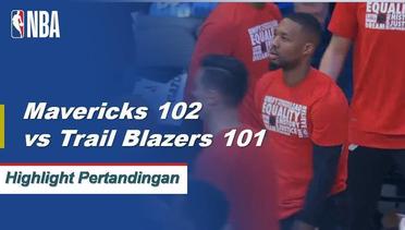 NBA I Cuplikan Pertandingan :  Mavericks 102 vs Trail Blazers 101