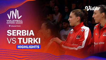 Serbia vs Turki - Highlights | Women's Volleyball Nations League 2024
