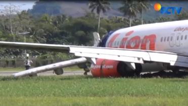 Evakuasi Pesawat Lion Air Tunggu Alat berat, Bandara Jalaludin Masih tutup – Liputan6 Siang