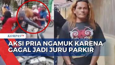 Pria di Samarinda Mengamuk Karena Gagal Jadi Juru Parkir, Jatuhkan Motor hingga Keluarkan Sajam