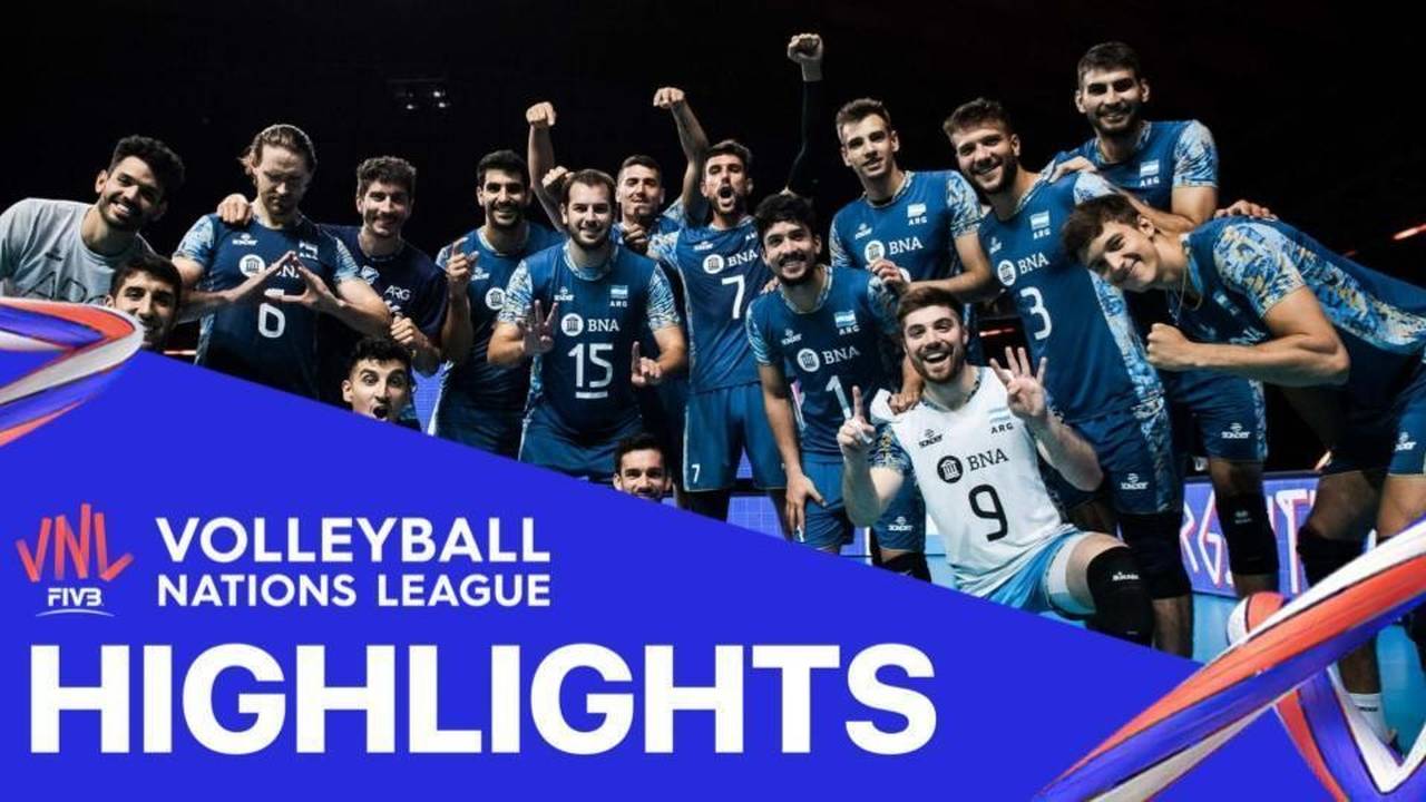 Match Highlight VNL MEN'S Iran 1 vs 3 Argentina Volleyball