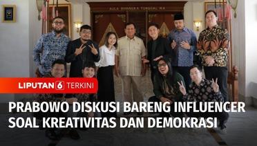 Prabowo Duduk Bareng Influencer Muda, Tretan Muslim, Young Lex, sampai Bintang Emon | Liputan 6