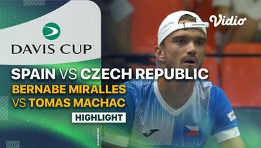 Highlights | Spain (Bernabe Miralles) vs Czech Republic (Tomas Machac) | Davis Cup 2023